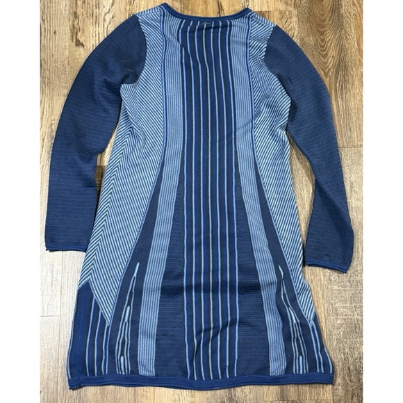 Womens PrAna Medium Whitley Blue Dark Cobal Sweater Dress Organic Cotton Knit M - Picture 2 of 4